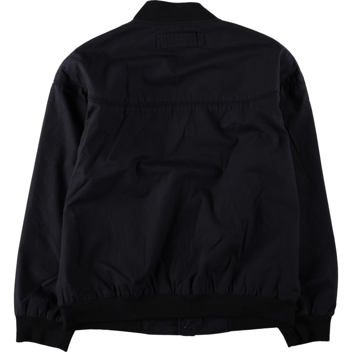 90s~00'S HABAND Derby Jacket Cup Shoulder Jacket Men's XL polyester navy blue type Vintage Second Hand