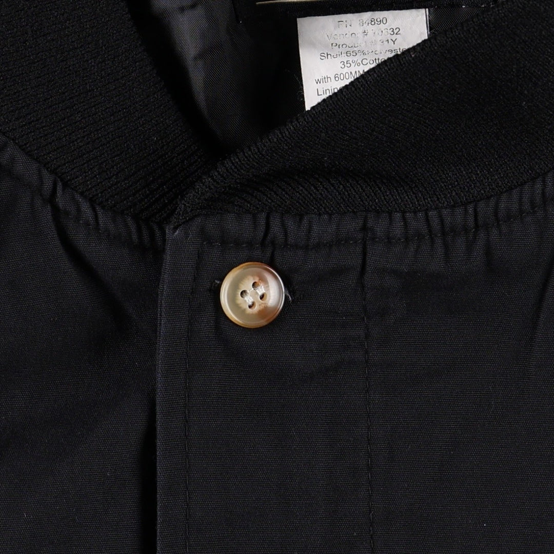 90s~00'S HABAND Derby Jacket Cup Shoulder Jacket Men's XL polyester navy blue type Vintage Second Hand