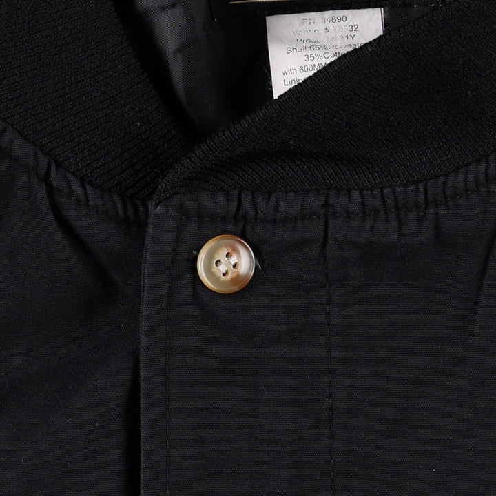 90s~00'S HABAND Derby Jacket Cup Shoulder Jacket Men's XL polyester navy blue type Vintage Second Hand