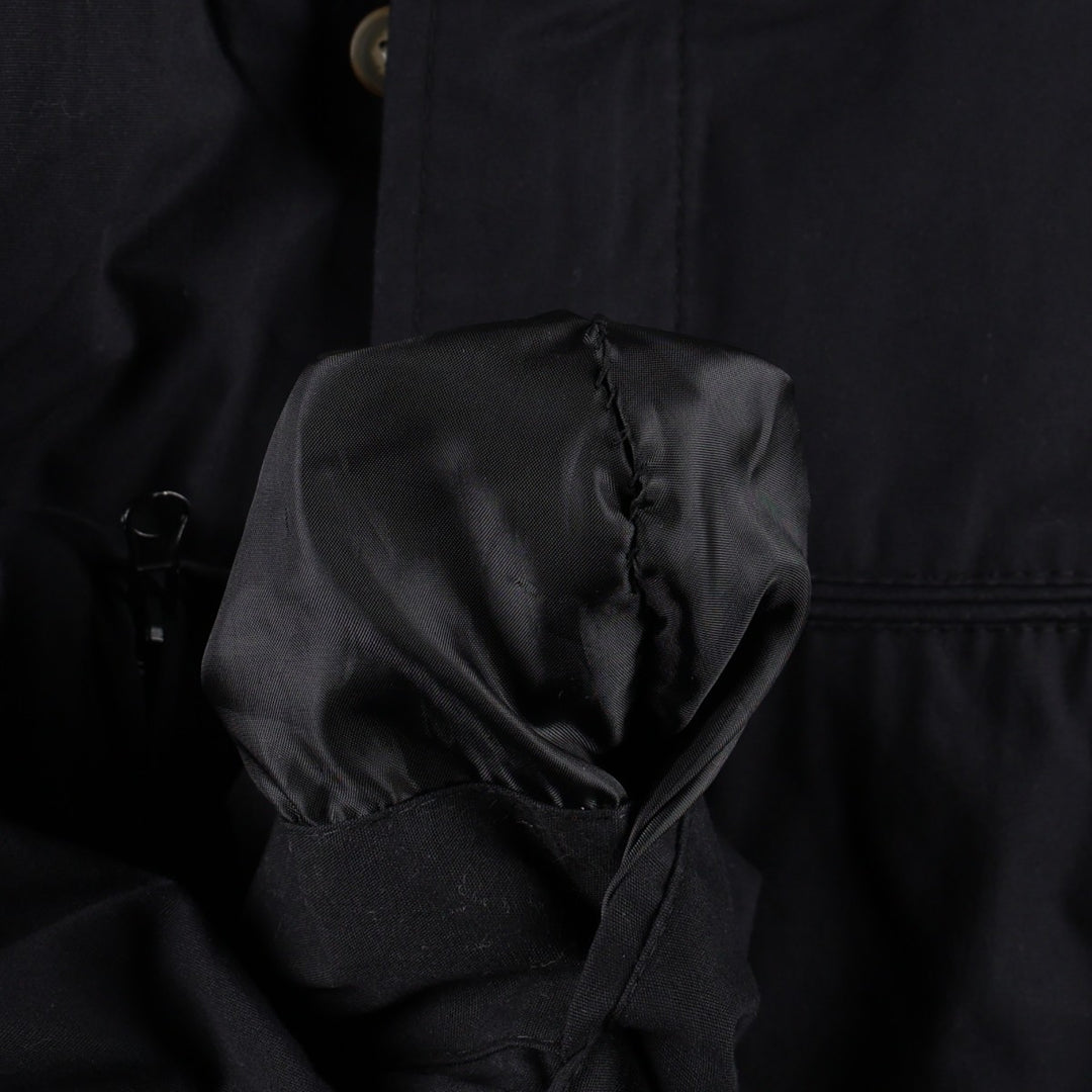 90s~00'S HABAND Derby Jacket Cup Shoulder Jacket Men's XL polyester navy blue type Vintage Second Hand