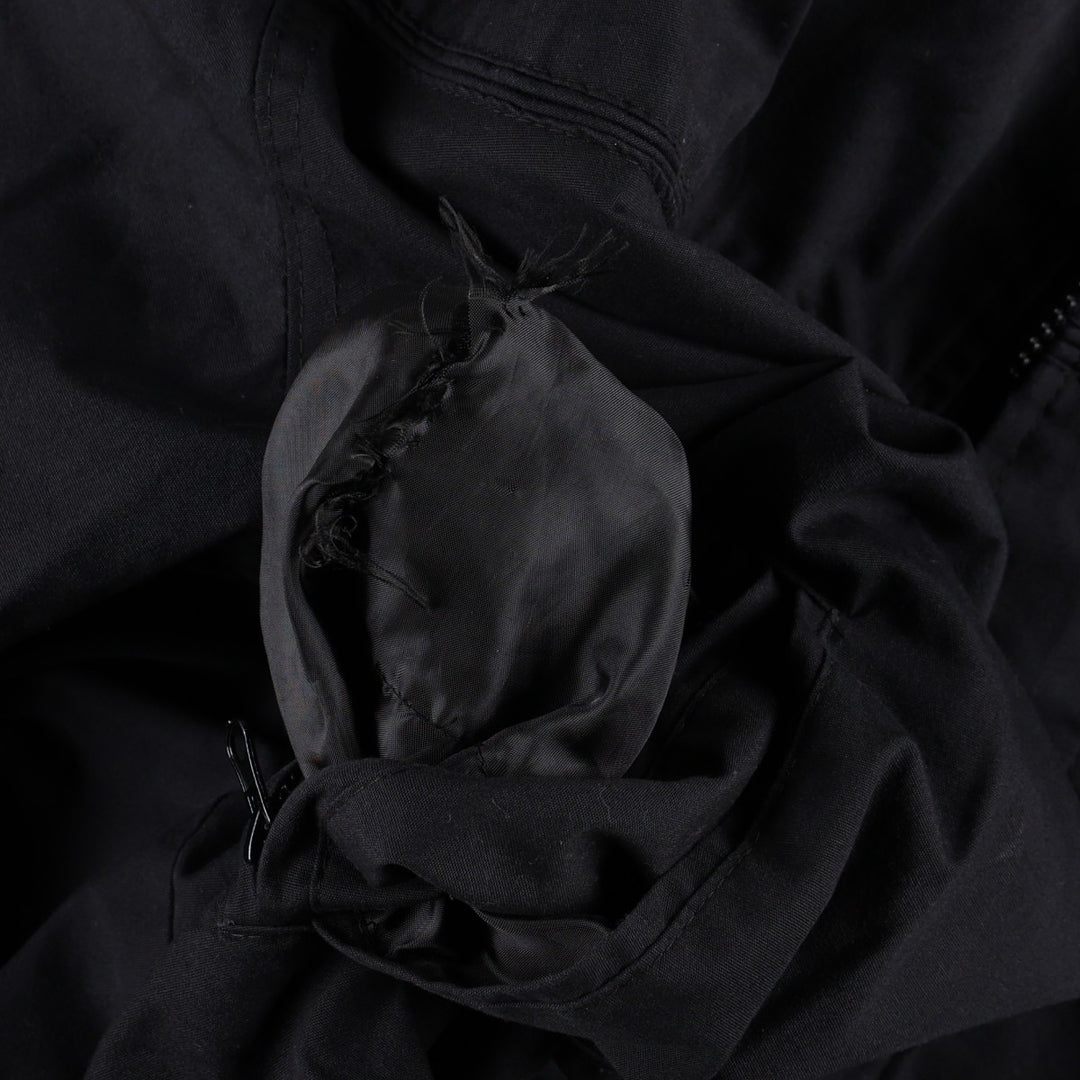 90s~00'S HABAND Derby Jacket Cup Shoulder Jacket Men's XL polyester navy blue type Vintage Second Hand