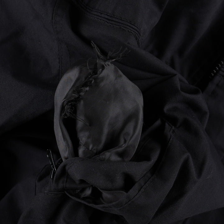 90s~00'S HABAND Derby Jacket Cup Shoulder Jacket Men's XL polyester navy blue type Vintage Second Hand