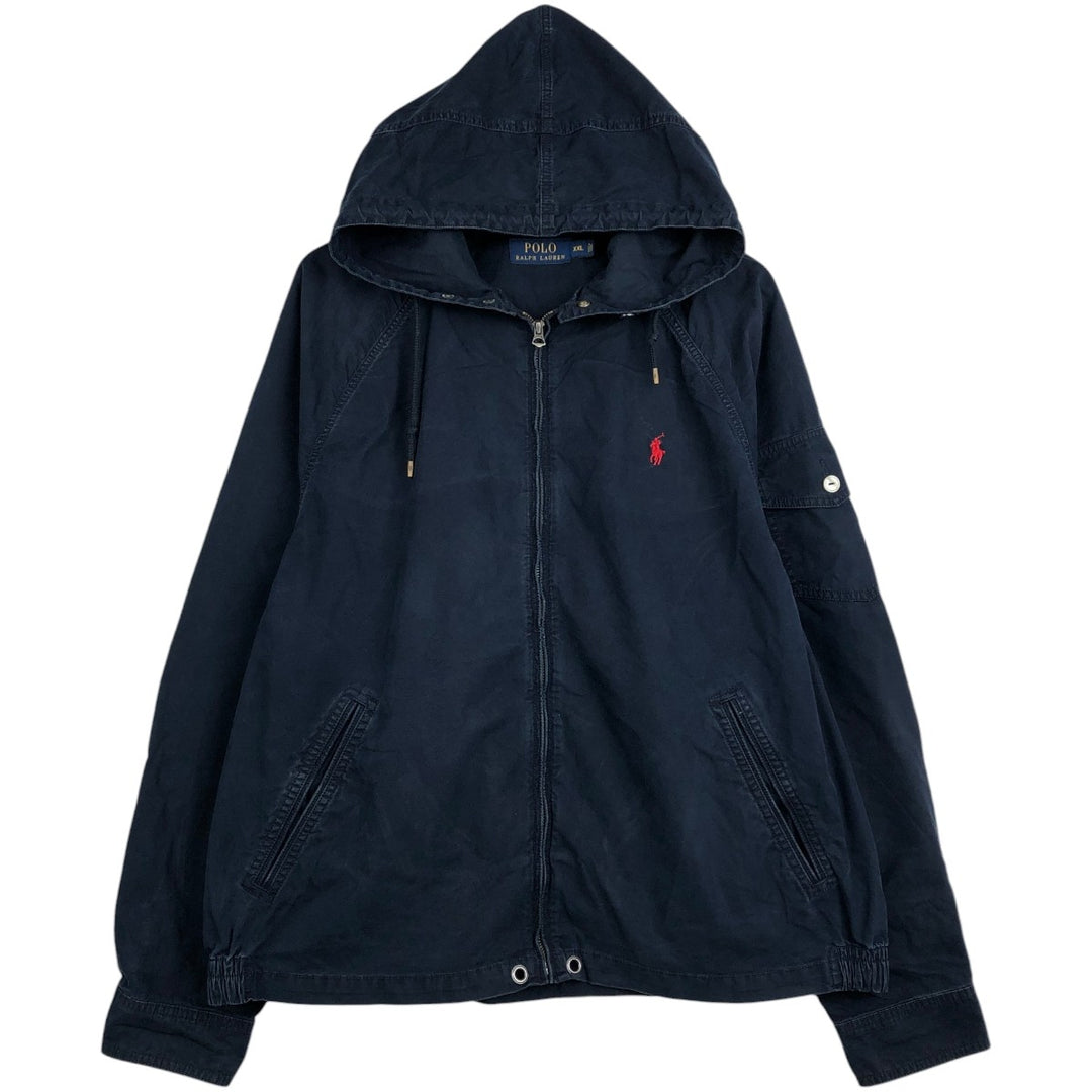 Ralph Lauren POLO RALPH LAUREN cotton hoodie, men's size XXL cotton navy blue type Vintage Second Hand