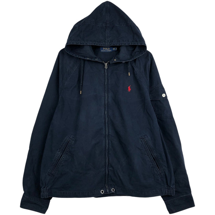 Ralph Lauren POLO RALPH LAUREN cotton hoodie, men's size XXL cotton navy blue type Vintage Second Hand