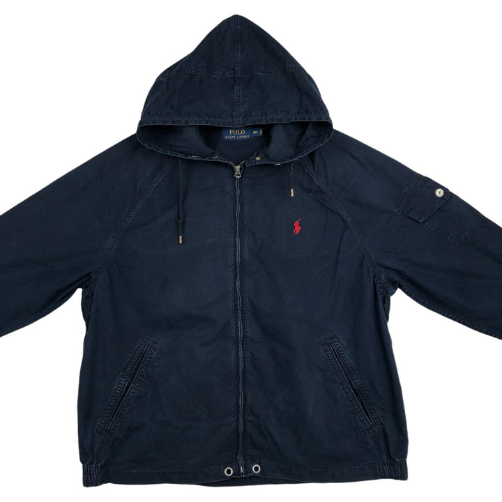 Ralph Lauren POLO RALPH LAUREN cotton hoodie, men's size XXL cotton navy blue type Vintage Second Hand