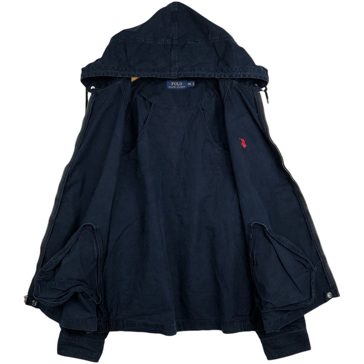 Ralph Lauren POLO RALPH LAUREN cotton hoodie, men's size XXL cotton navy blue type Vintage Second Hand