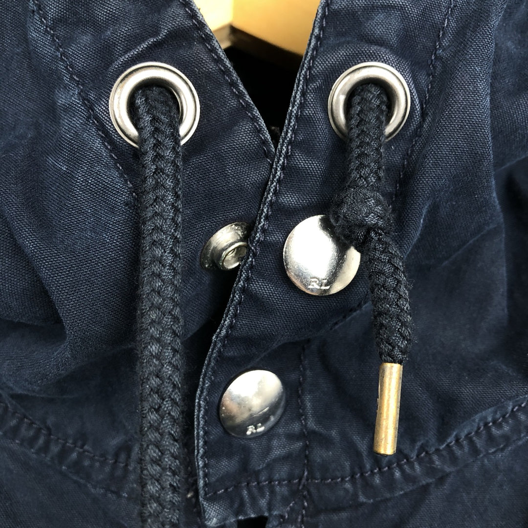 Ralph Lauren POLO RALPH LAUREN cotton hoodie, men's size XXL cotton navy blue type Vintage Second Hand