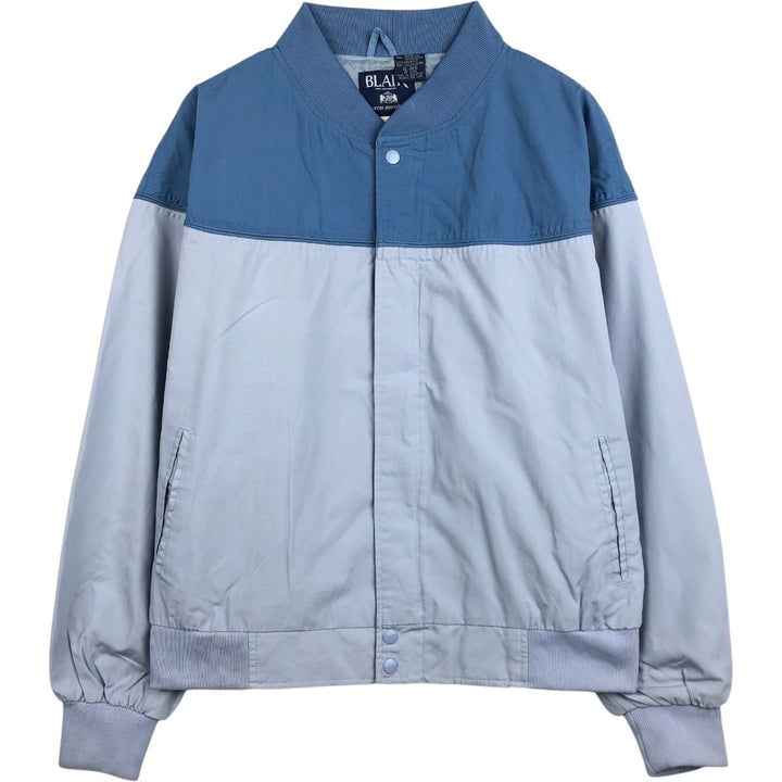 90'S BLAIR Two-Tone Derby Jacket Cup Shoulder Jacket Men's XL Equivalent Vintage cotton Blue type light blue Vintage Second Hand