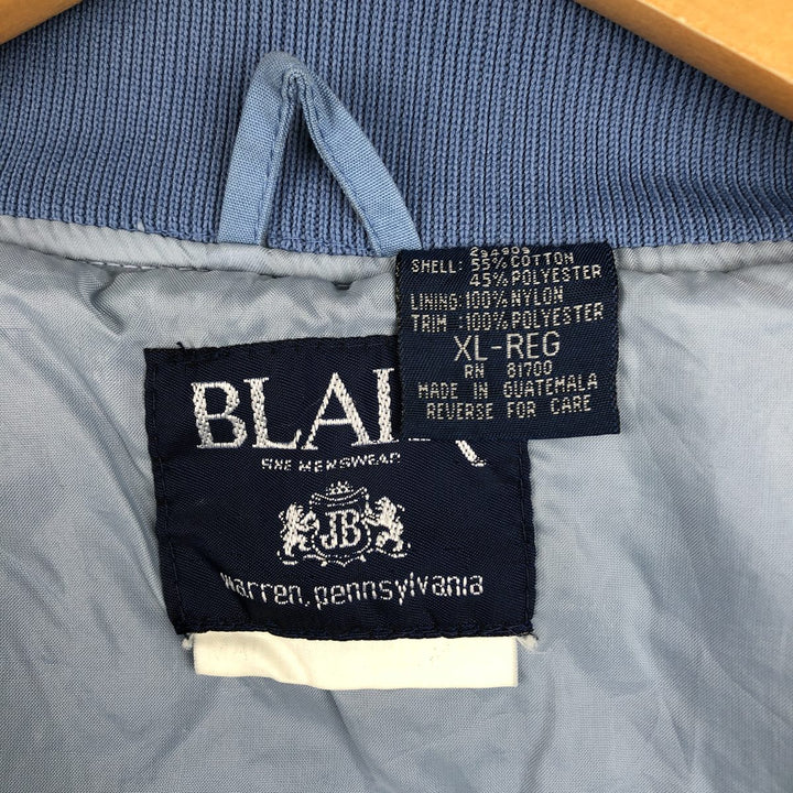 90'S BLAIR Two-Tone Derby Jacket Cup Shoulder Jacket Men's XL Equivalent Vintage cotton Blue type light blue Vintage Second Hand