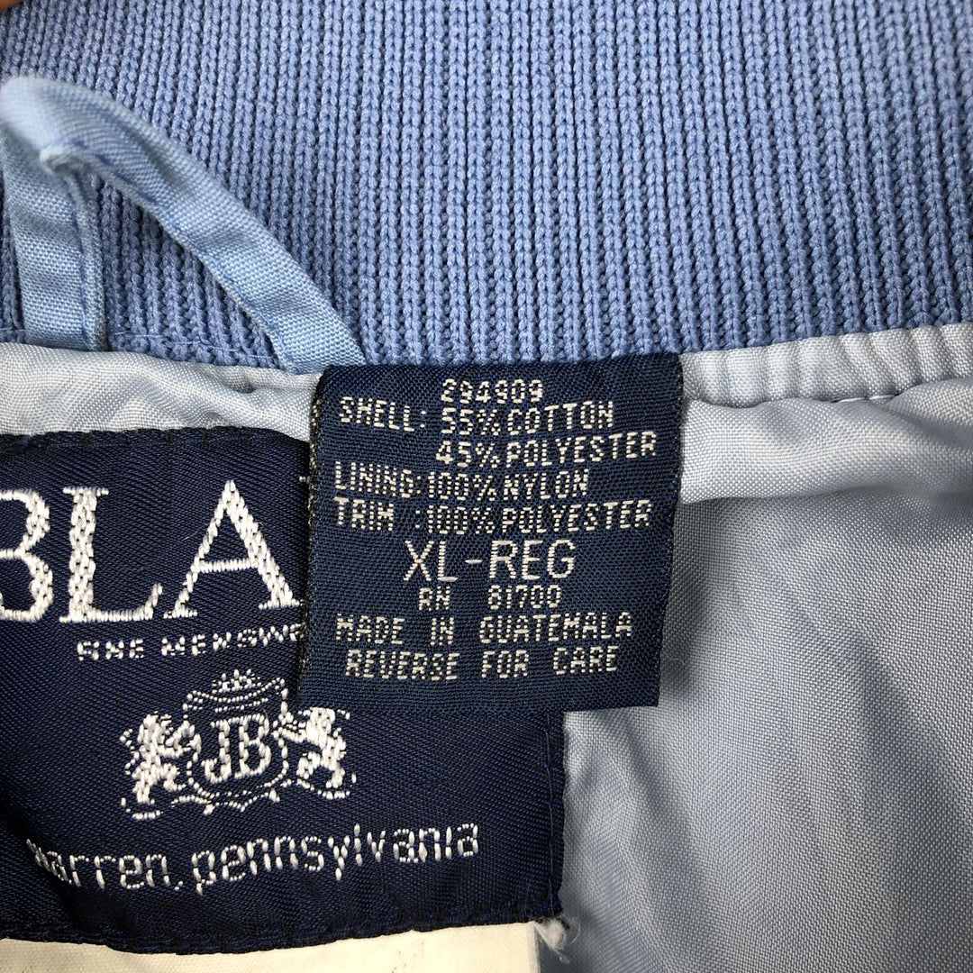 90'S BLAIR Two-Tone Derby Jacket Cup Shoulder Jacket Men's XL Equivalent Vintage cotton Blue type light blue Vintage Second Hand