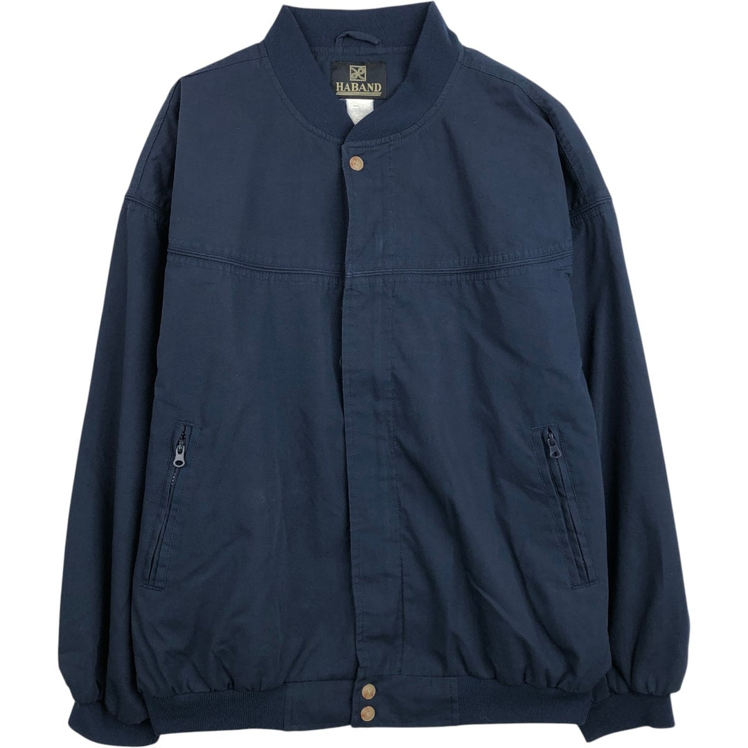 Haband Derby Jacket Cup Shoulder Jacket Men's XL equivalent unclear navy blue type Vintage Second Hand