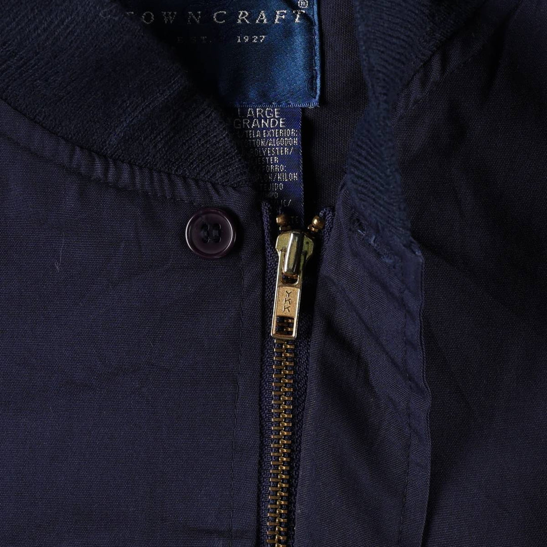 80s-90'S Town Craft Derby Jacket Cup Shoulder Jacket Men's Size L cotton navy blue type Vintage Second Hand
