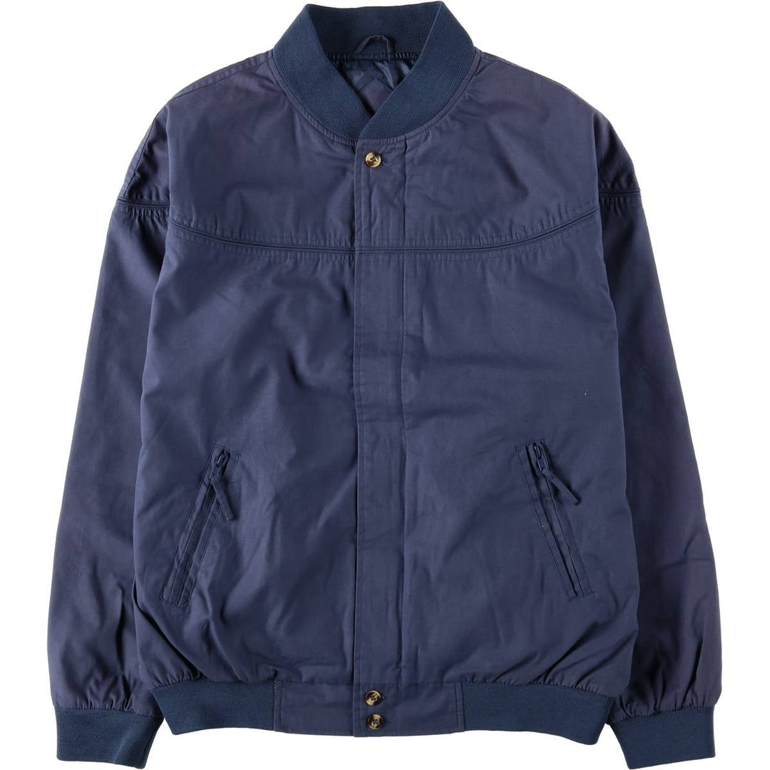 Windbreaker Derby Jacket Cup Shoulder Jacket Men's XL unclear navy blue type Vintage Second Hand
