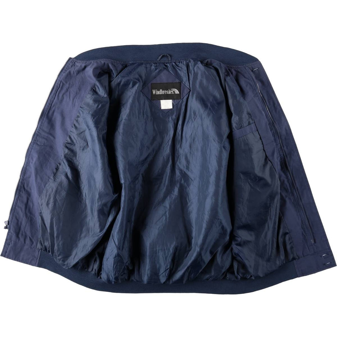 Windbreaker Derby Jacket Cup Shoulder Jacket Men's XL unclear navy blue type Vintage Second Hand