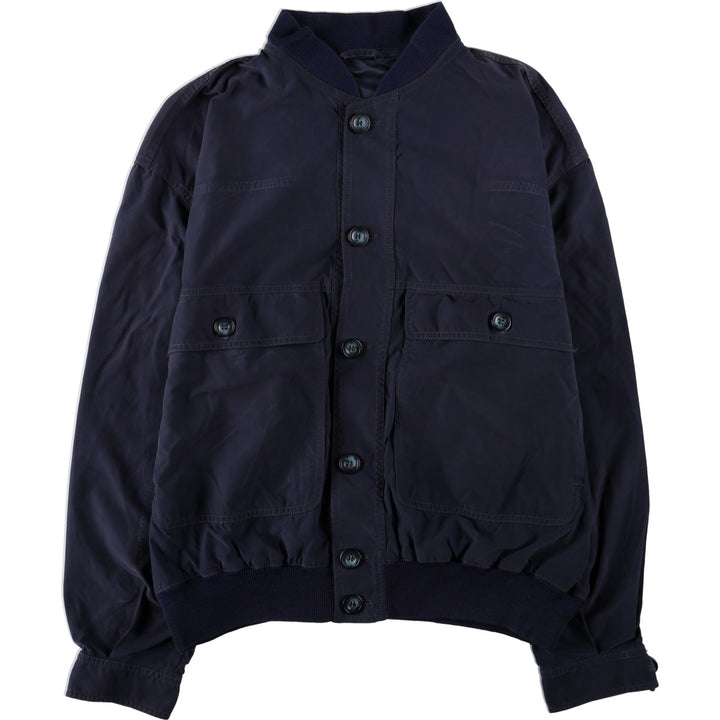 forall Blouson, Italian-made, Men's XL equivalent, Vintage polyester navy blue type Vintage Second Hand