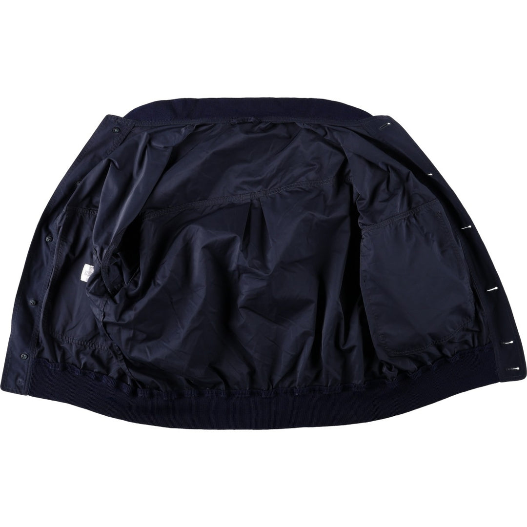 forall Blouson, Italian-made, Men's XL equivalent, Vintage polyester navy blue type Vintage Second Hand