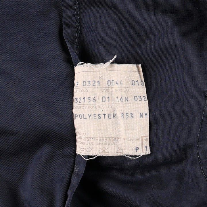 forall Blouson, Italian-made, Men's XL equivalent, Vintage polyester navy blue type Vintage Second Hand