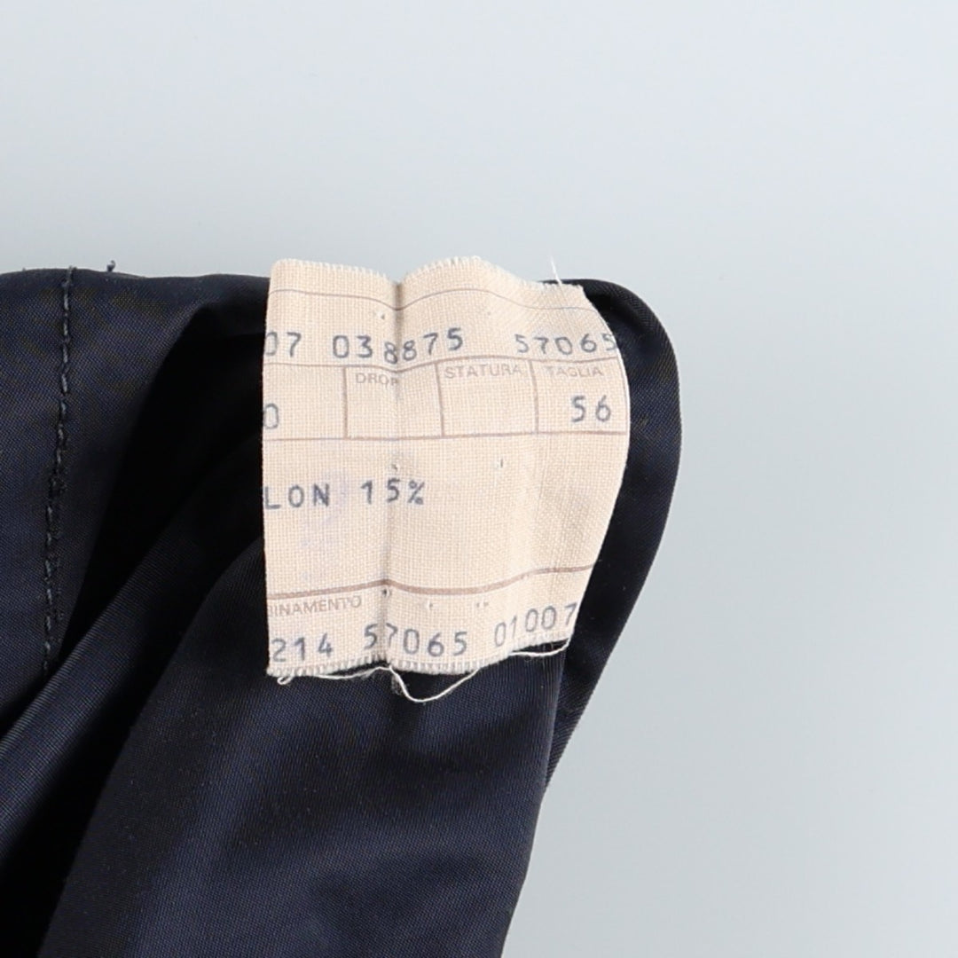 forall Blouson, Italian-made, Men's XL equivalent, Vintage polyester navy blue type Vintage Second Hand