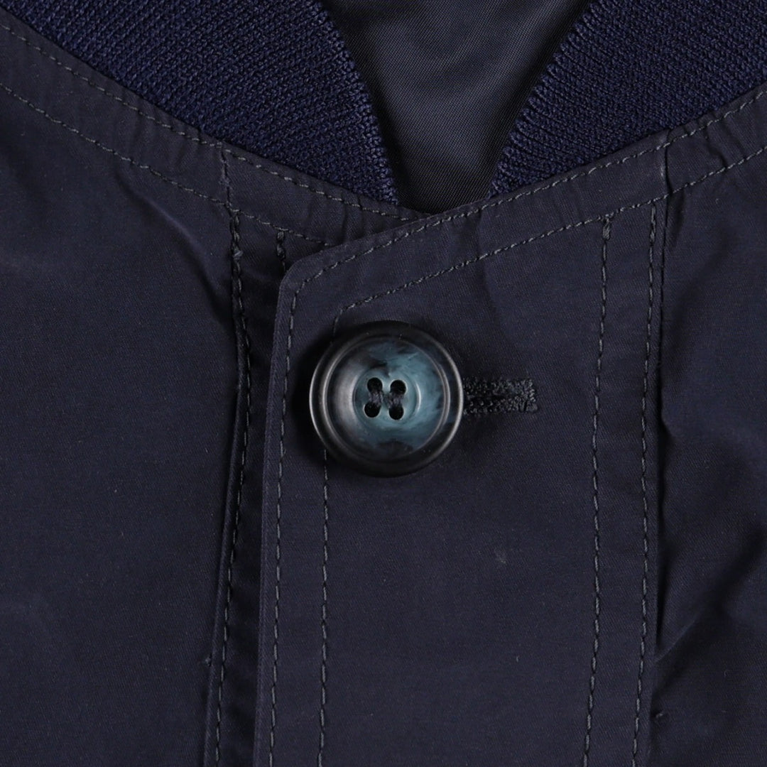 forall Blouson, Italian-made, Men's XL equivalent, Vintage polyester navy blue type Vintage Second Hand