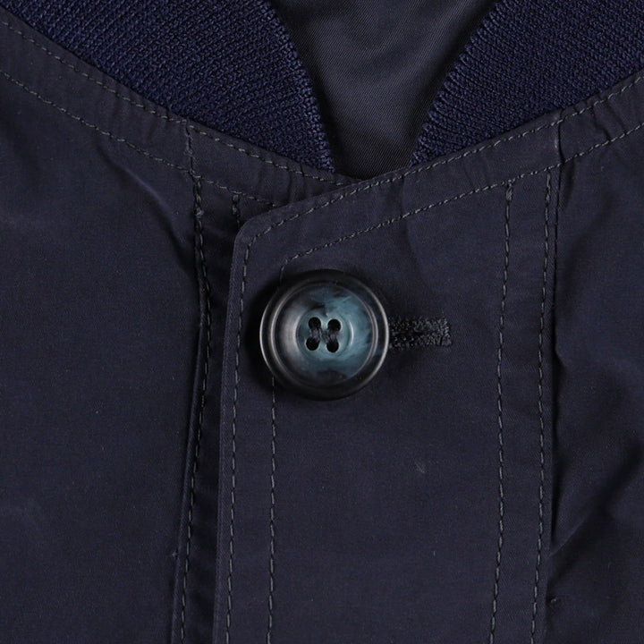 forall Blouson, Italian-made, Men's XL equivalent, Vintage polyester navy blue type Vintage Second Hand