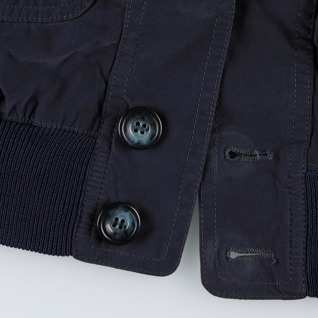 forall Blouson, Italian-made, Men's XL equivalent, Vintage polyester navy blue type Vintage Second Hand