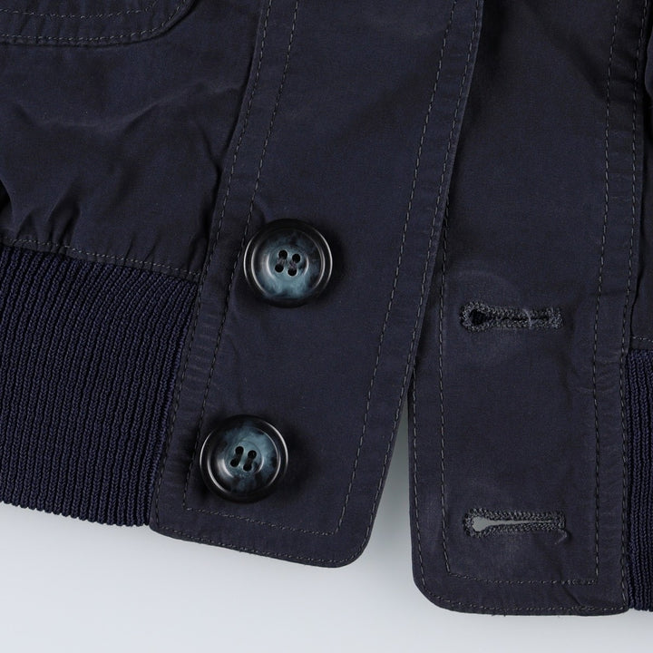 forall Blouson, Italian-made, Men's XL equivalent, Vintage polyester navy blue type Vintage Second Hand