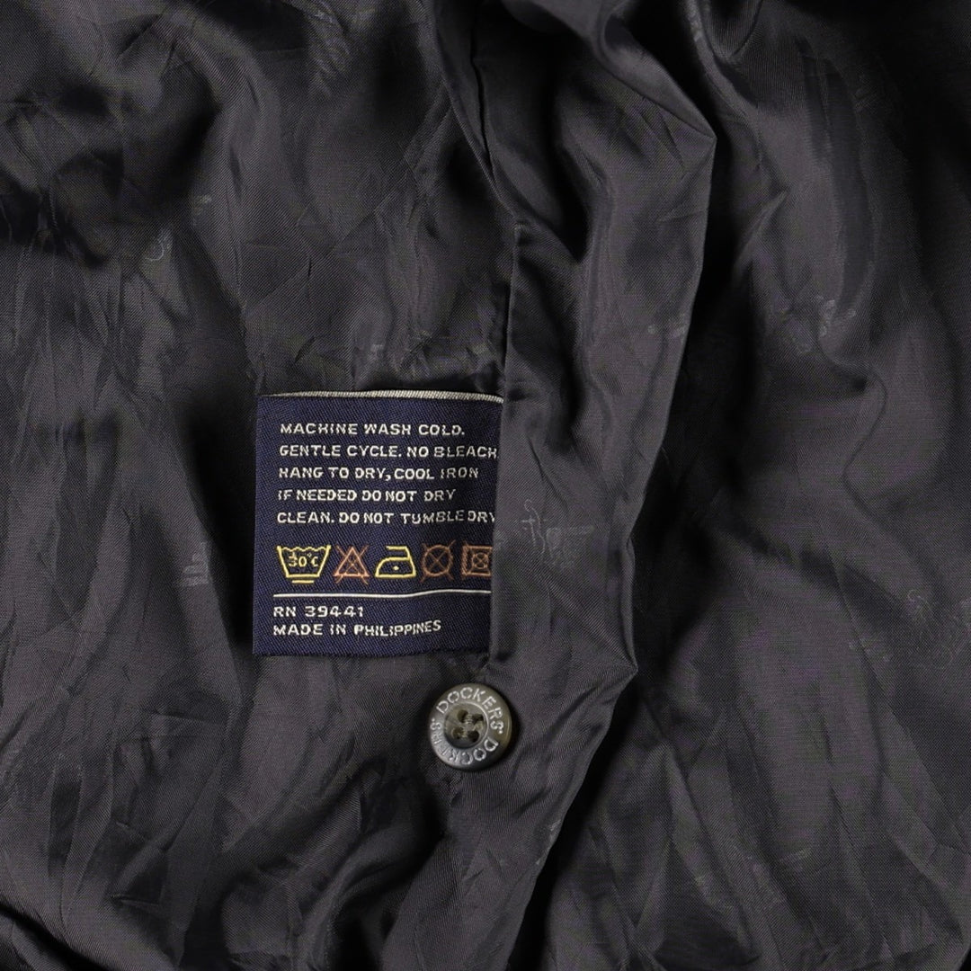 Dockers collared blouson, men's size XL. polyester Khaki type Vintage Second Hand