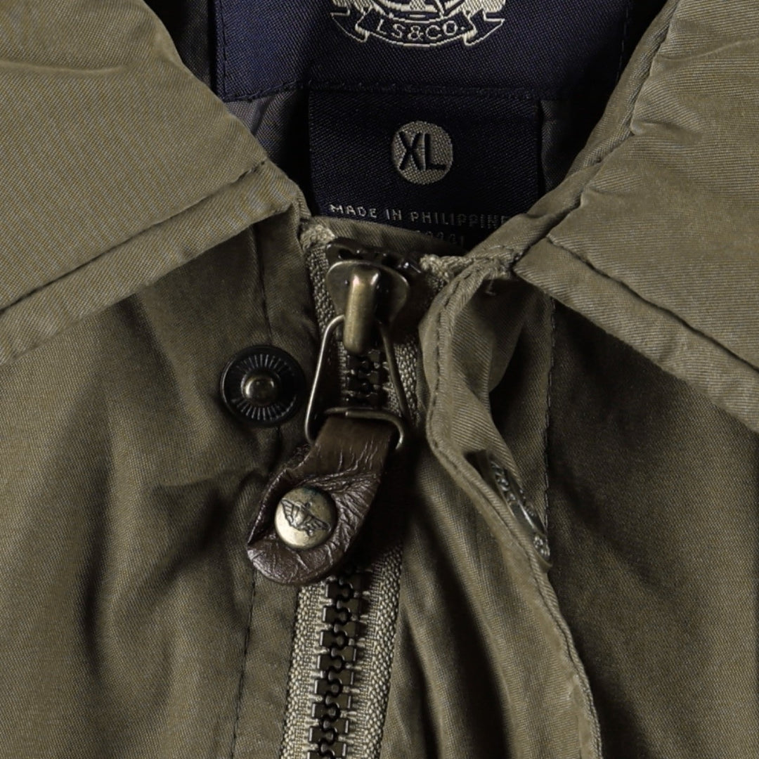 Dockers collared blouson, men's size XL. polyester Khaki type Vintage Second Hand