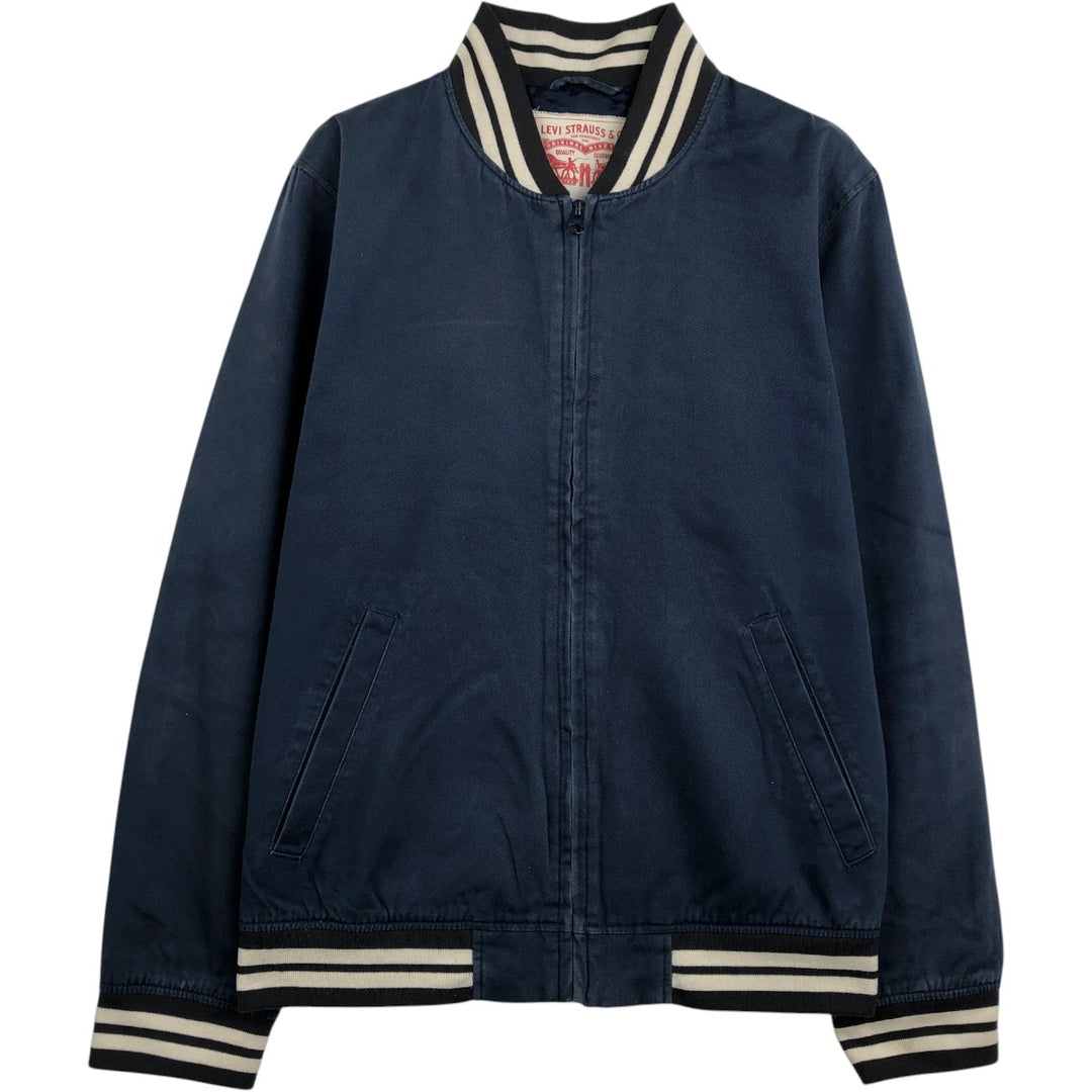 Levi's cotton blouson, men's size S (approx.) cotton navy blue type Vintage Second Hand