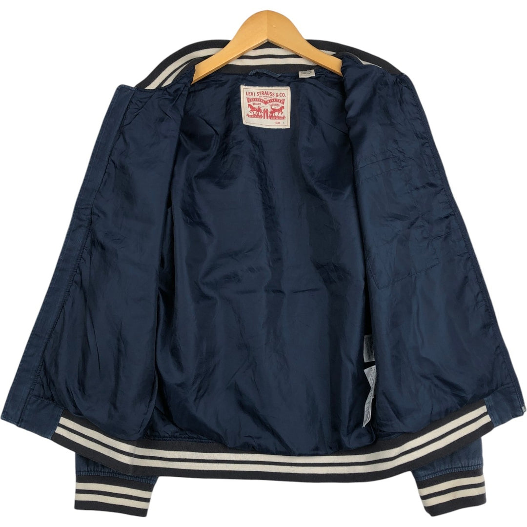 Levi's cotton blouson, men's size S (approx.) cotton navy blue type Vintage Second Hand