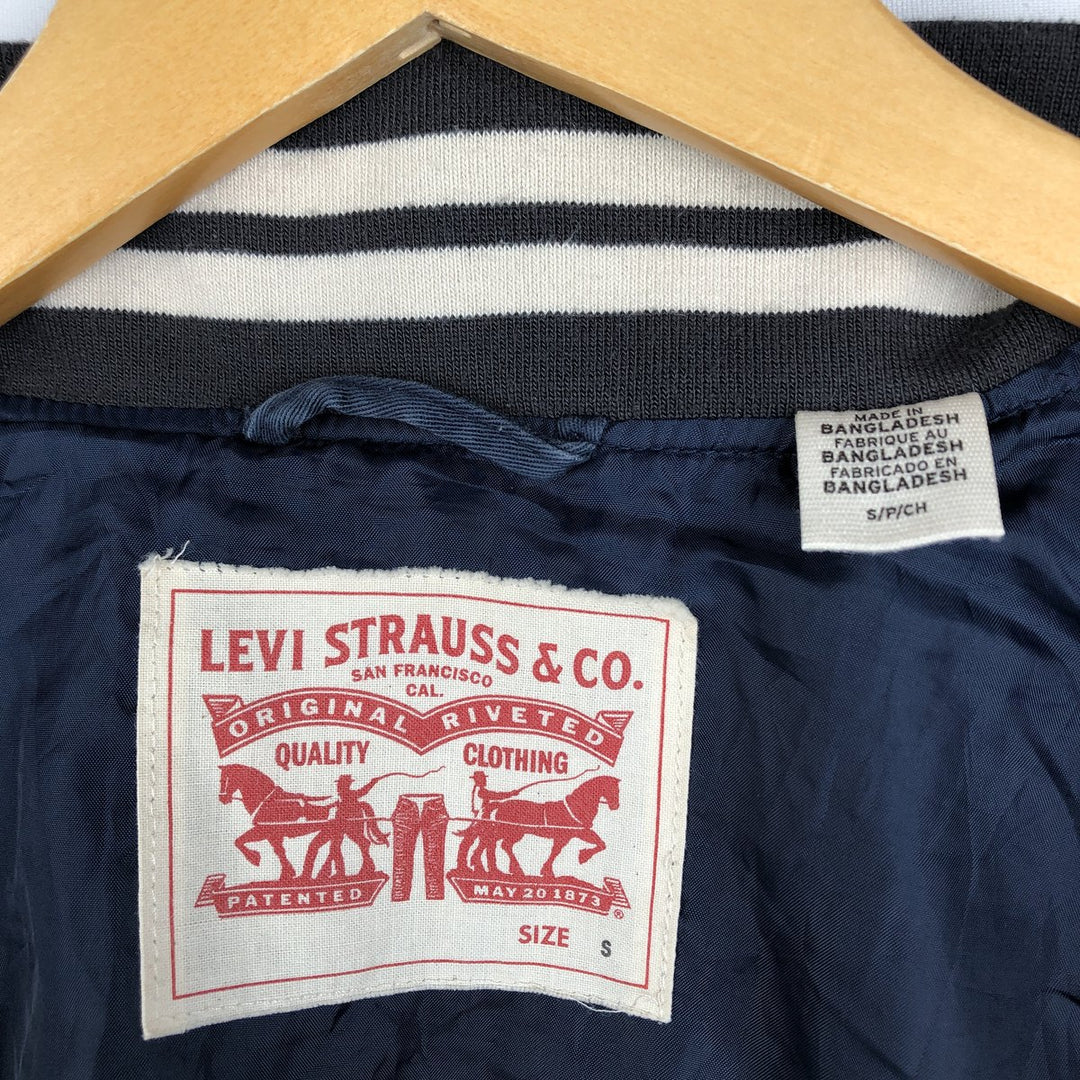 Levi's cotton blouson, men's size S (approx.) cotton navy blue type Vintage Second Hand