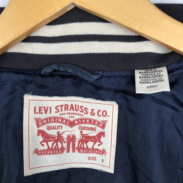 Levi's cotton blouson, men's size S (approx.) cotton navy blue type Vintage Second Hand