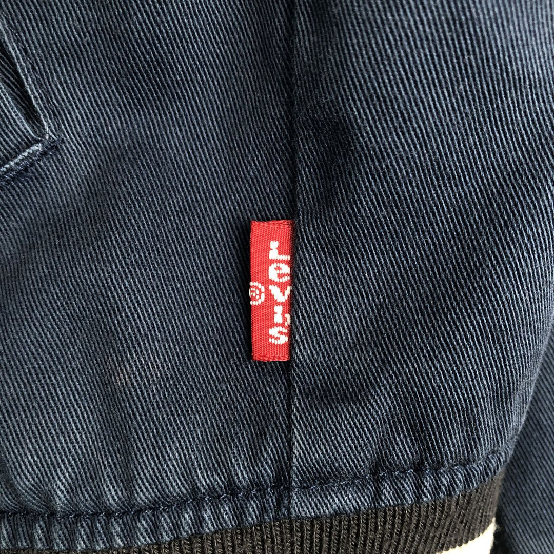 Levi's cotton blouson, men's size S (approx.) cotton navy blue type Vintage Second Hand