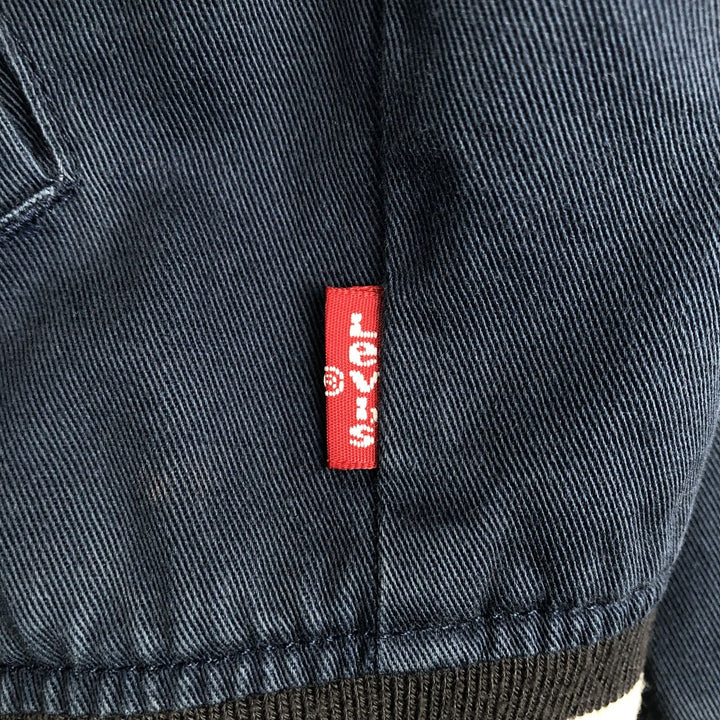 Levi's cotton blouson, men's size S (approx.) cotton navy blue type Vintage Second Hand