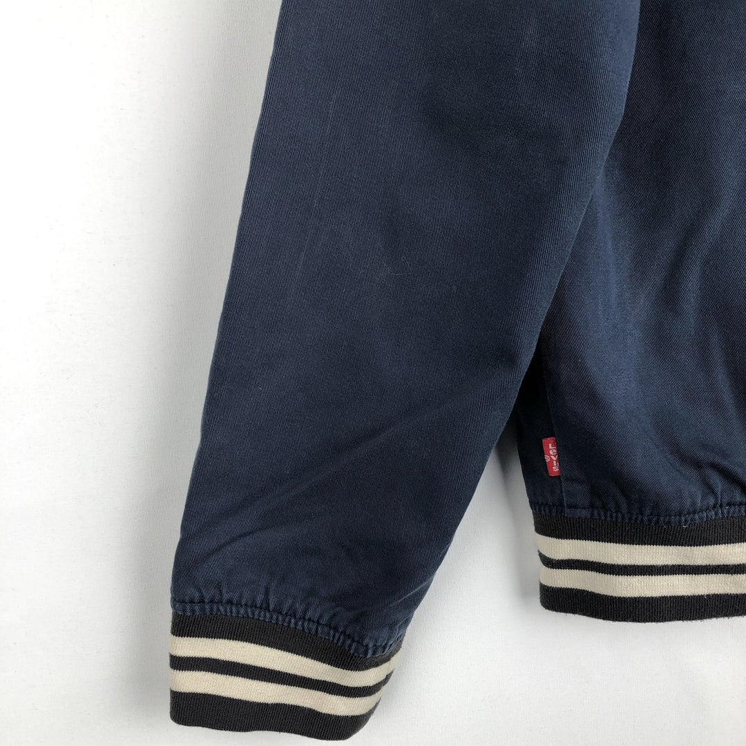 Levi's cotton blouson, men's size S (approx.) cotton navy blue type Vintage Second Hand
