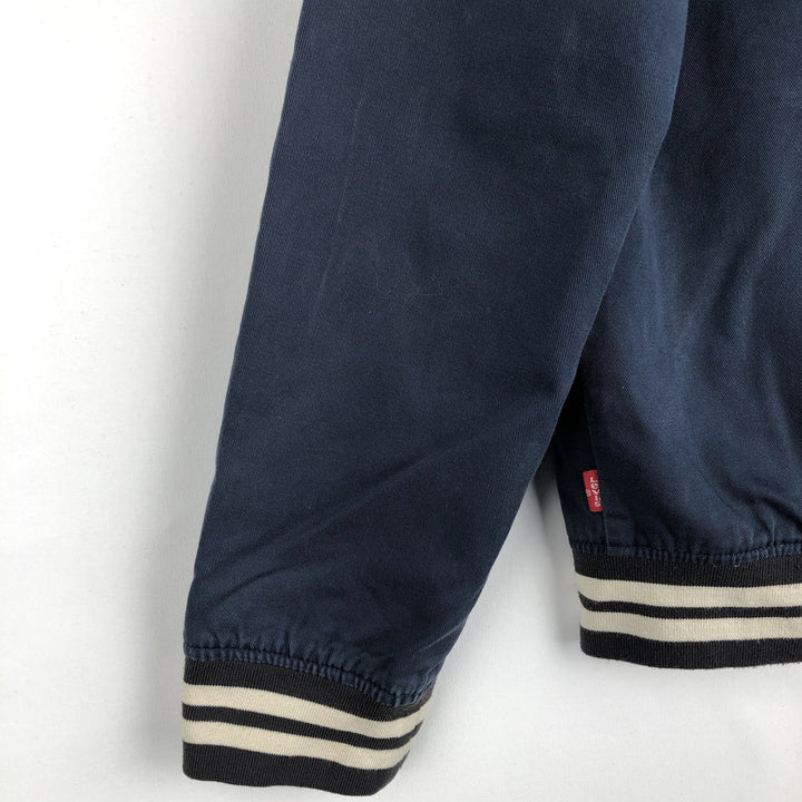 Levi's cotton blouson, men's size S (approx.) cotton navy blue type Vintage Second Hand