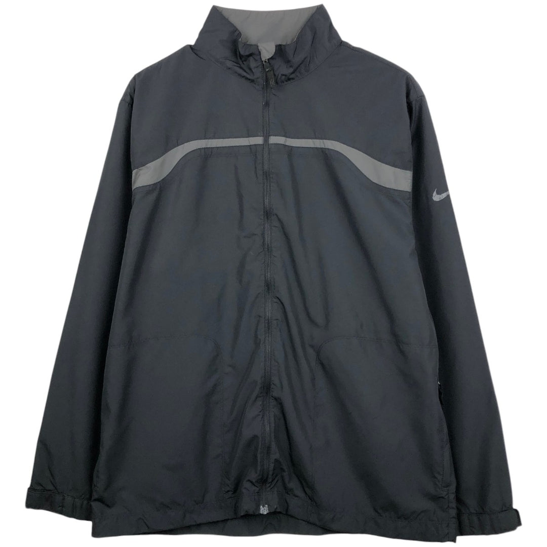 Nike Golf Windbreaker, Men's Size L polyester black type Vintage Second Hand