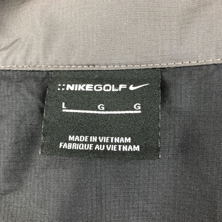 Nike Golf Windbreaker, Men's Size L polyester black type Vintage Second Hand