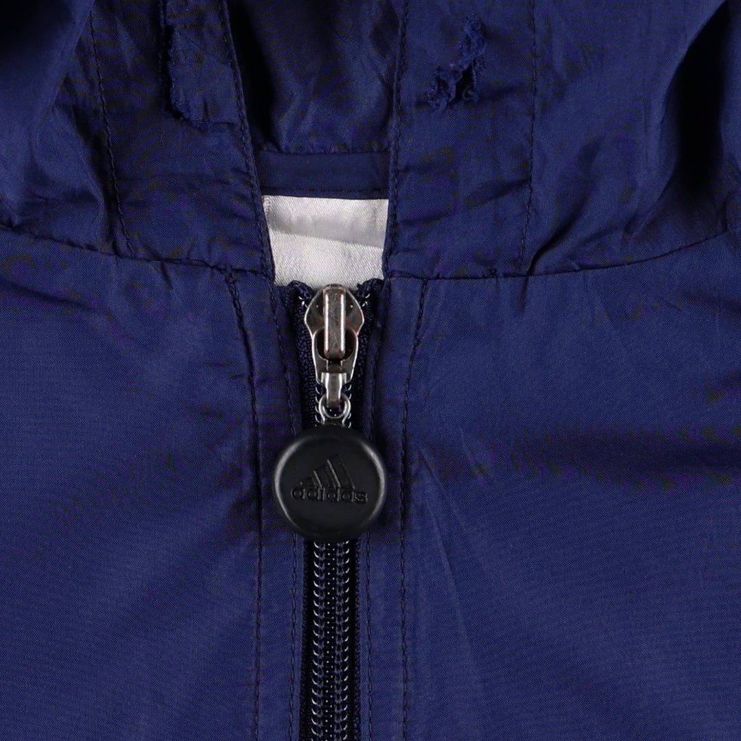 1990'S Adidas windbreaker, men's size L (approx.) polyester navy blue type Vintage Second Hand