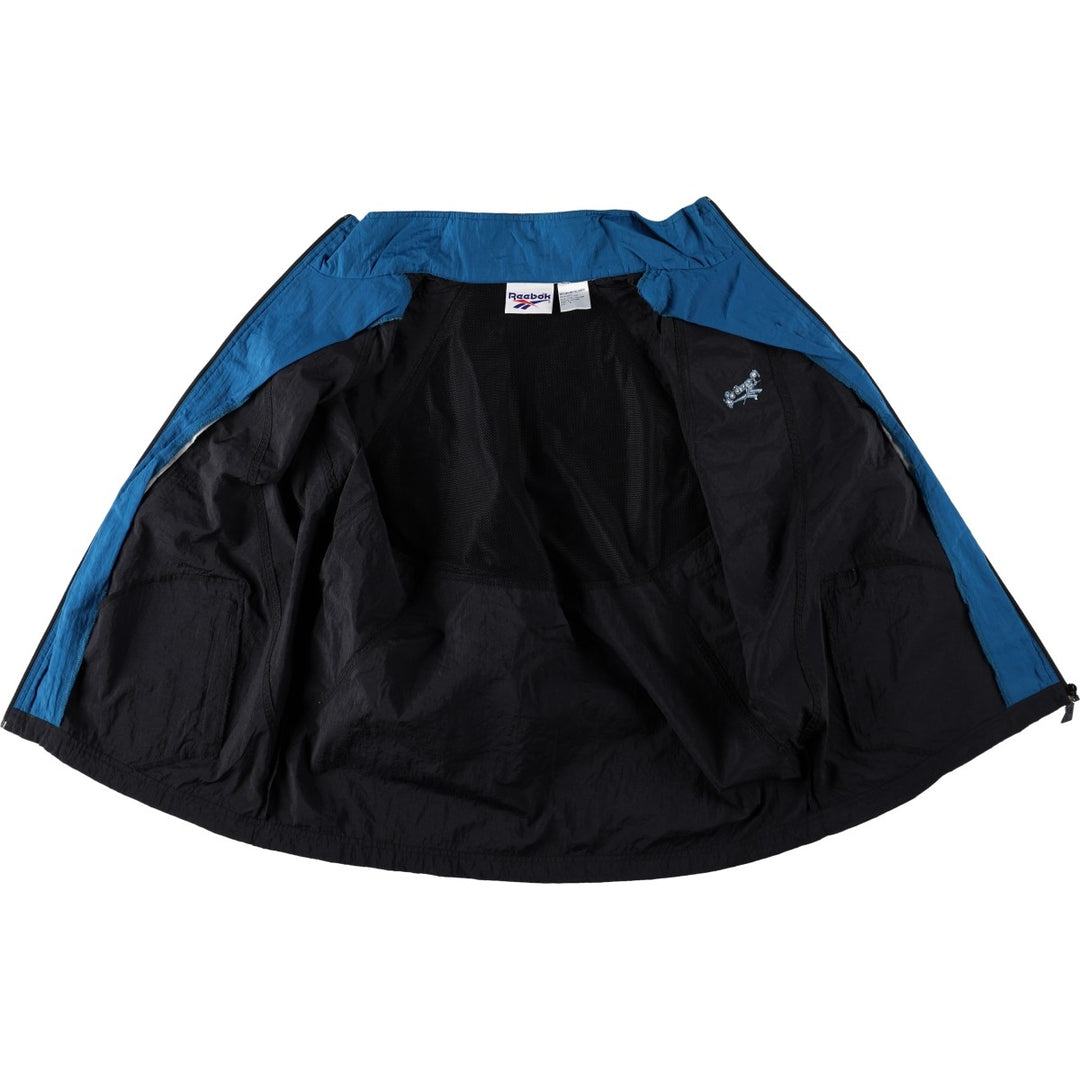 90'S Reebok nylon jacket, men's size L, vintage Nylon black type Vintage Second Hand