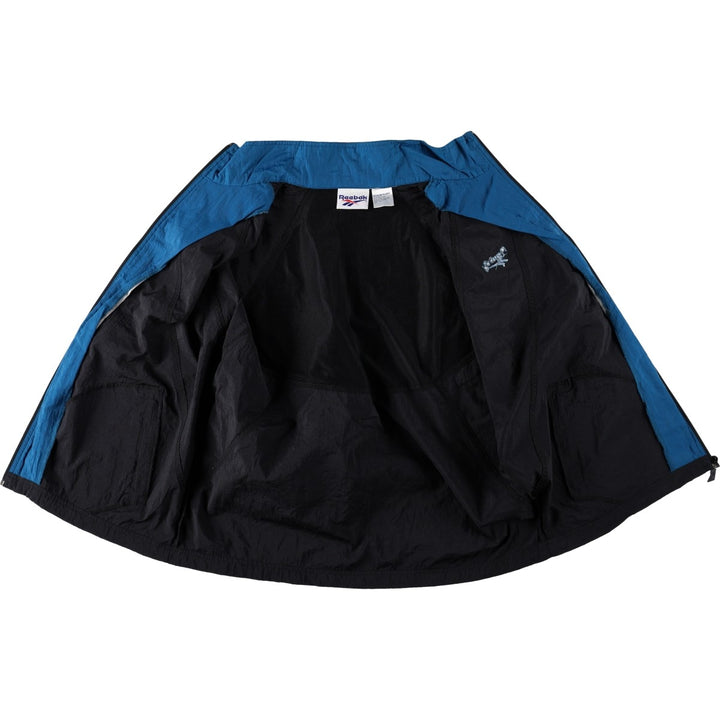 90'S Reebok nylon jacket, men's size L, vintage Nylon black type Vintage Second Hand