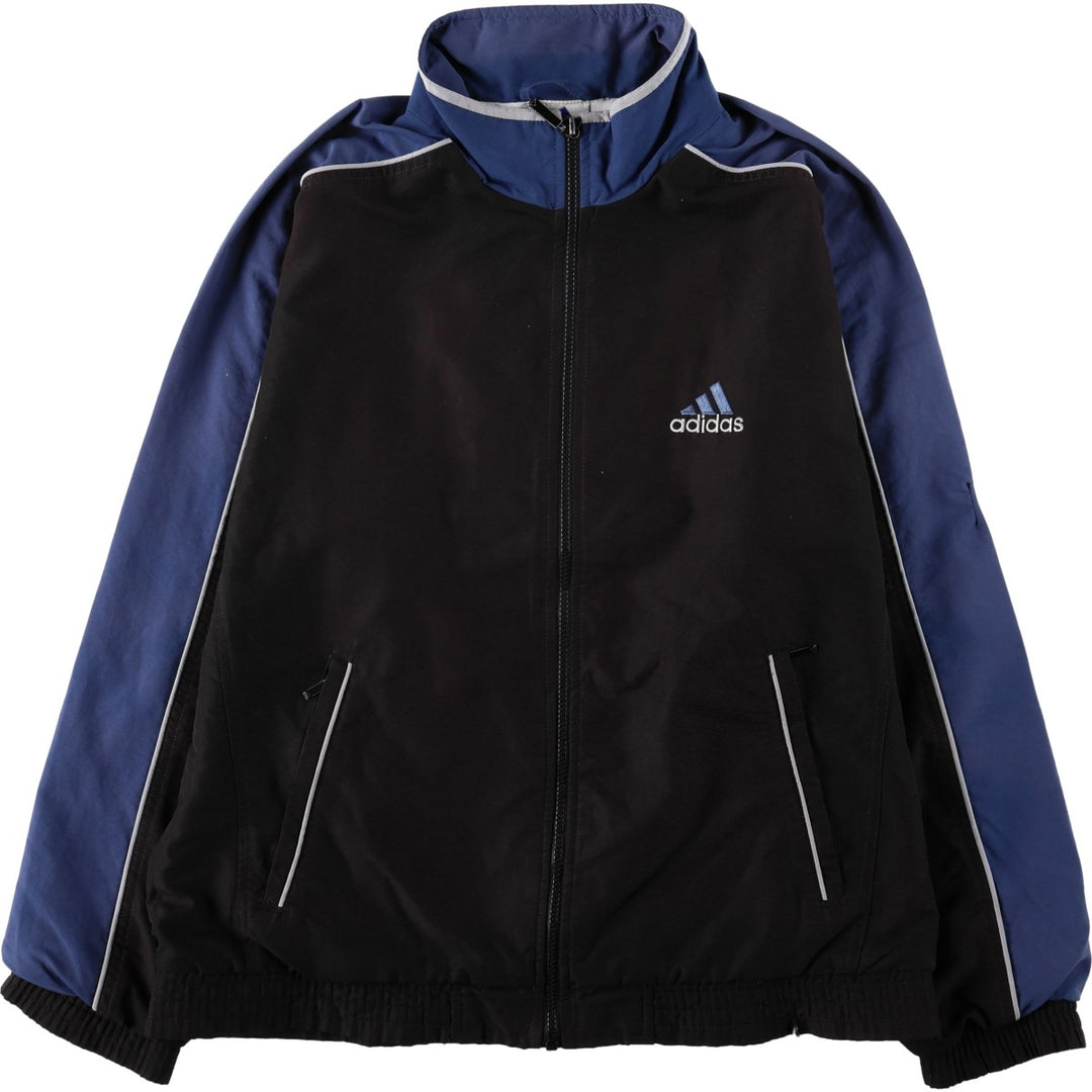 90s-90'S Adidas windbreaker with back logo, men's size S (approx.) polyester black type Vintage Second Hand