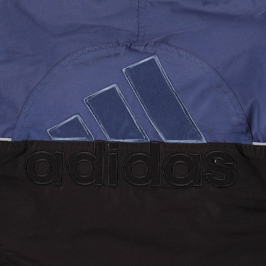 90s-90'S Adidas windbreaker with back logo, men's size S (approx.) polyester black type Vintage Second Hand