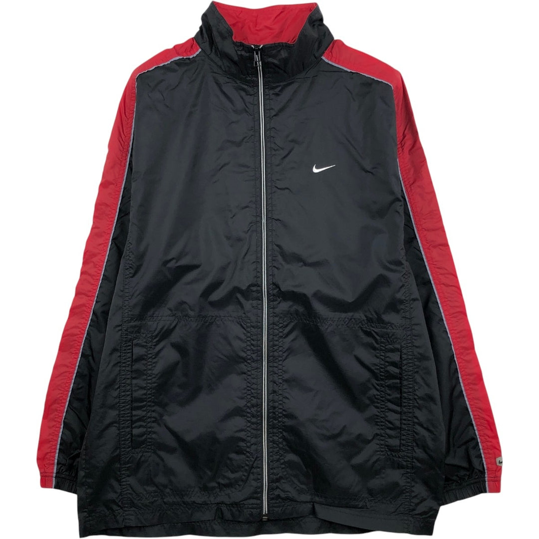 90s-00'S Nike Windbreaker, Men's Size Medium polyester black type Vintage Second Hand