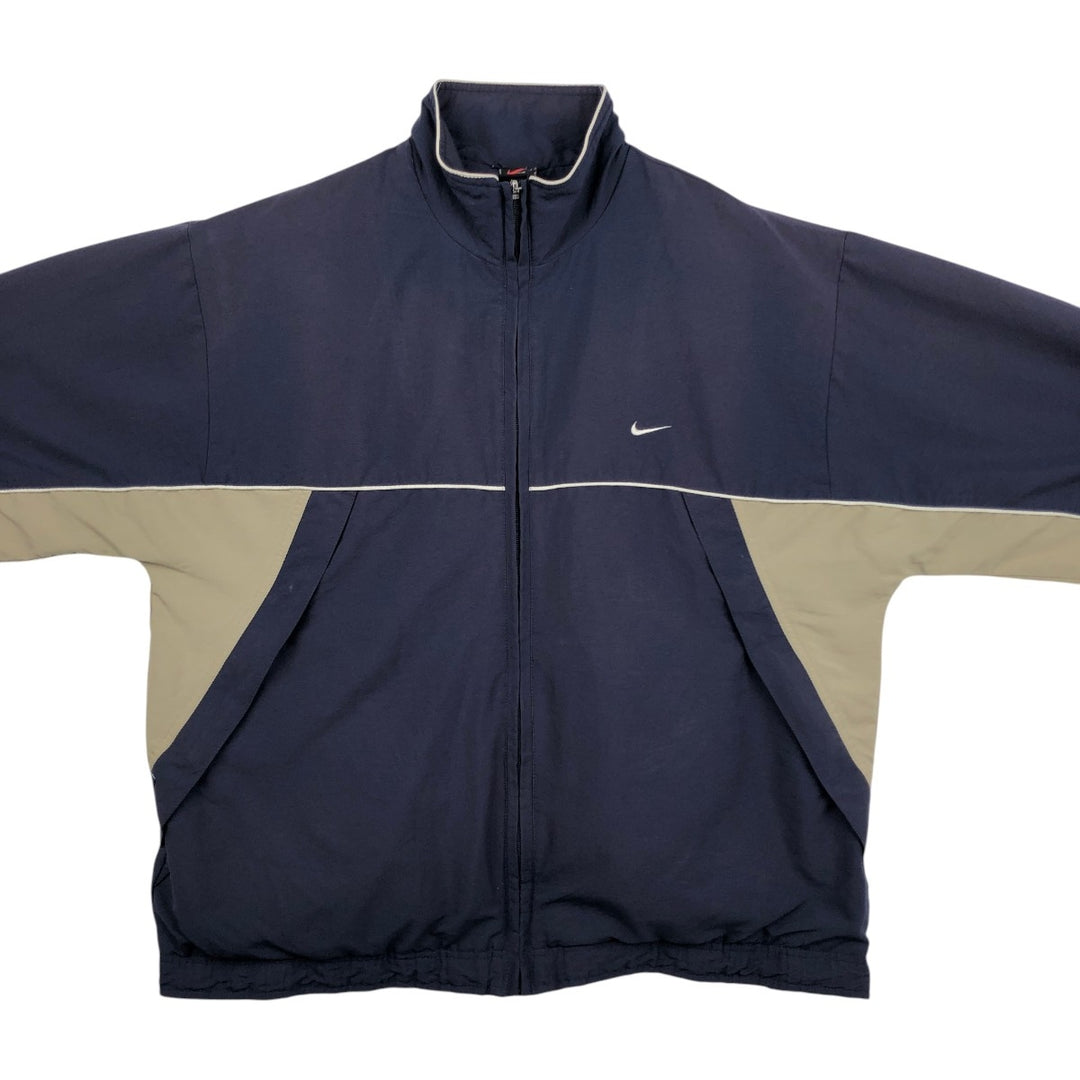 90s-00'S Nike Windbreaker, Men's Size L polyester navy blue type Vintage Second Hand