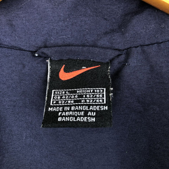 90s-00'S Nike Windbreaker, Men's Size L polyester navy blue type Vintage Second Hand