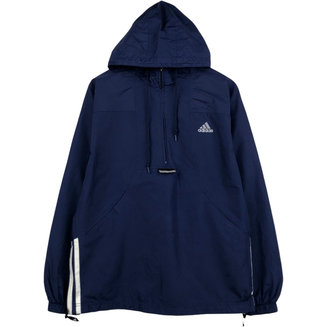 90s-00'S Adidas Anorak Hoodie, Men's Size S (approx.) polyester navy blue type Vintage Second Hand
