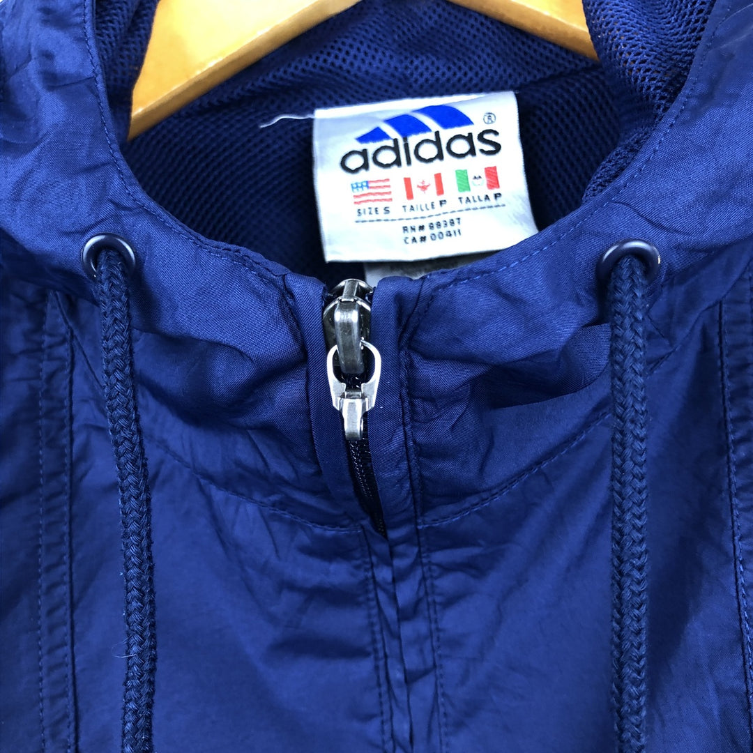 90s-00'S Adidas Anorak Hoodie, Men's Size S (approx.) polyester navy blue type Vintage Second Hand