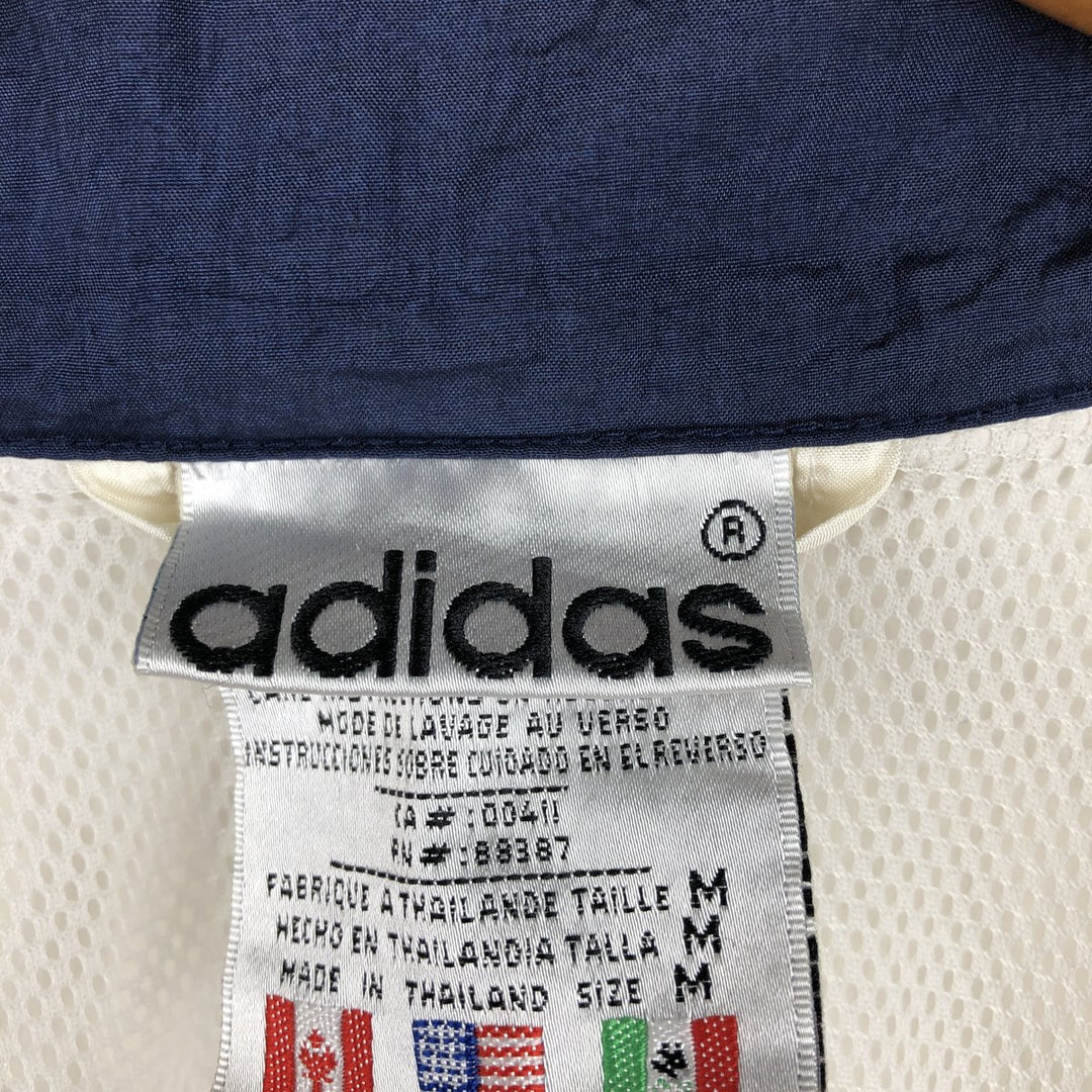 Vintage 80s-90'S Adidas nylon jacket, men's size M Nylon white type Vintage Second Hand
