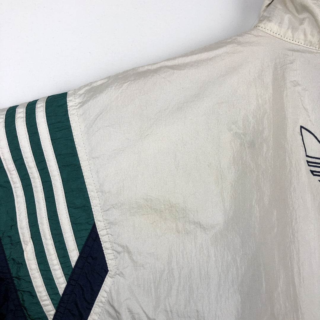 Vintage 80s-90'S Adidas nylon jacket, men's size M Nylon white type Vintage Second Hand